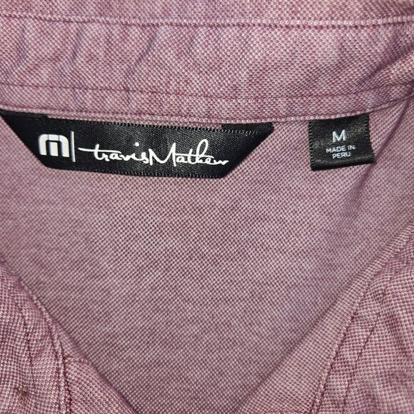 Travis Mathew Mens Maroon Polo Shirt Medium - Picture 5 of 8